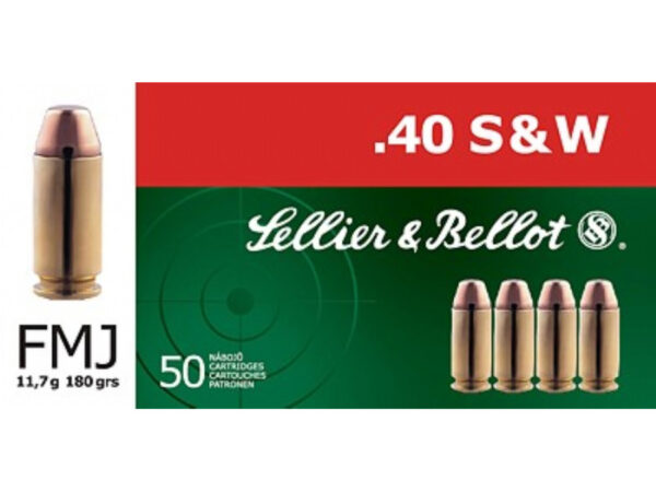 MUNICION METALICA S&B CL.40S&W FMJ - 180 GRS. - Imagen 2