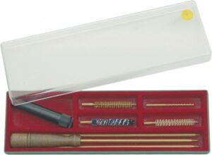 KIT DE LIMPIEZA 3 PIEZAS CON BOTELLA PARA RIFLE Y PISTOLA