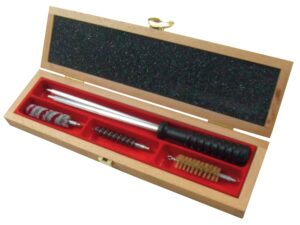 KIT DE LIMPIEZA 3 PIEZAS ESTUCHE DE MADERA PARA ESCOPETA CL.410