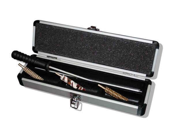 KIT DE LIMPIEZA ESTUCHE DE ALUMINIO PARA ESCOPETA Y RIFLE